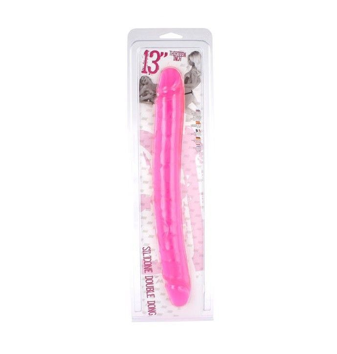 SILICONE DOUBLE DONG PINK 33 CM