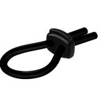 ANILLO SILICONA ERECTO MEDIANO NEGRO