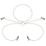 FETISH 4 PINZAS PEZONES CON COLLAR DE CADENAS