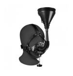 MÁSCARA CON MORDAZA Y EMBUDO EXTREME NEGRO OUCH!