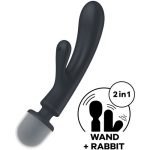SATISFYER TRIPLE LOVER MASAJEADOR VIBRADOR RABBIT GRIS - Imagen 2