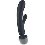 SATISFYER TRIPLE LOVER MASAJEADOR VIBRADOR RABBIT GRIS - Imagen 3