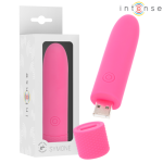 INTENSE - SYMONE BALA VIBRADORA RECARGABLE POR USB 8 VIBRACIONES ROSA 10 X 2.2 CM - Imagen 5