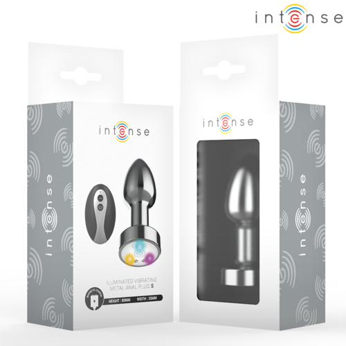 PLUG ANAL TALLA S DE METAL VIBRADOR CON LUCES LED MULTICOLOR Y CONTROL REMOTO - Imagen 6
