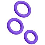 ROMP - REMIX TRIO SET DE 3 ANILLOS PARA PENE SILICONA MORADO - Imagen 2