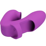 ATHENA VIBRADOR DE DEDO CON ESTIMULADOR CLÍTORIS MORADO - Imagen 2