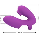ATHENA VIBRADOR DE DEDO CON ESTIMULADOR CLÍTORIS MORADO - Imagen 4