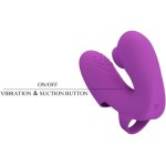 ATHENA VIBRADOR DE DEDO CON ESTIMULADOR CLÍTORIS MORADO - Imagen 6