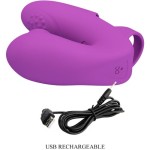 ATHENA VIBRADOR DE DEDO CON ESTIMULADOR CLÍTORIS MORADO - Imagen 7