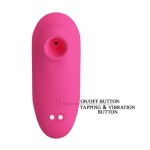 ARILA SUCCIONADOR DE CLÍTORIS CON VIBRACIÓN RECARGABLE ROSA - Imagen 4