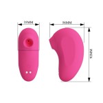 ARILA SUCCIONADOR DE CLÍTORIS CON VIBRACIÓN RECARGABLE ROSA - Imagen 5