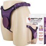 ARNÉS UNIVERSAL TIPO BRAGA PARA STRAP-ON MORADO Y NEGRO - Imagen 5