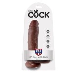 KING COCK - 8" PENE REALÍSTICO MARRÓN 20.3 CM - Imagen 5