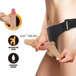 ZANE ARNÉS CON DILDO FLEXIBLE 17 CM Ø 4,3 CM COLOR NATURAL - Imagen 2